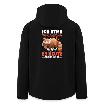 Je respire – il n’y a pas plus de productivité aujourd’hui - Veste softshell homme en polyester recyclé Stanley/Stella - noir - Dos - AI Model Male 185 light (185cm)