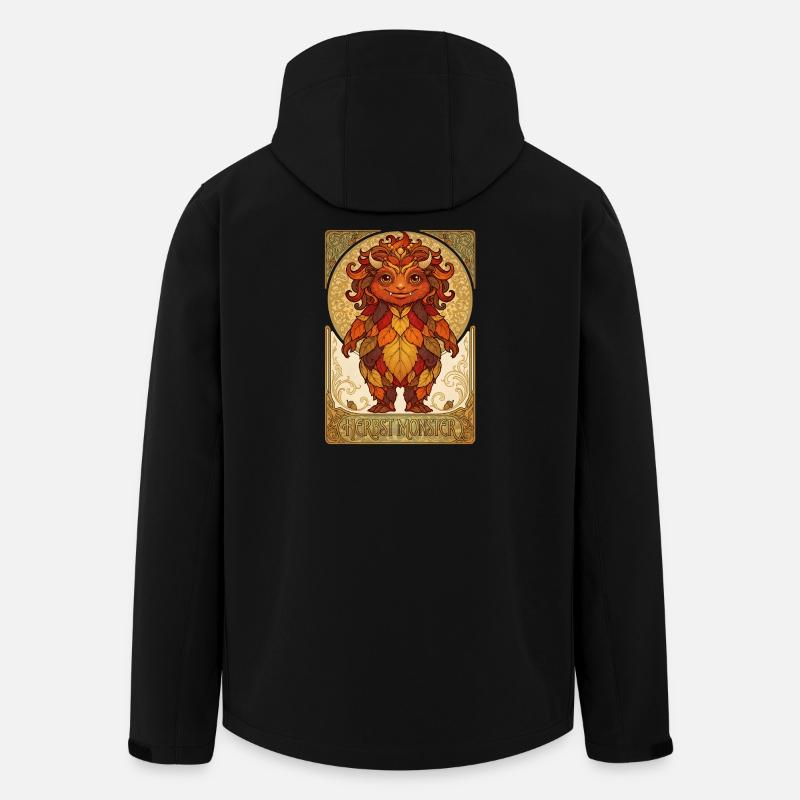 Herbst Monster aus Laub - Recycelte Männer Softshell-Jacke von Stanley/Stella - Schwarz