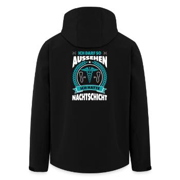 Pflegerin Geschenke Pflege Lustig Krankenpflegerin - Recycelte Männer Softshell-Jacke von Stanley/Stella - Schwarz - Hinten - AI Model Male 185 light (185cm)