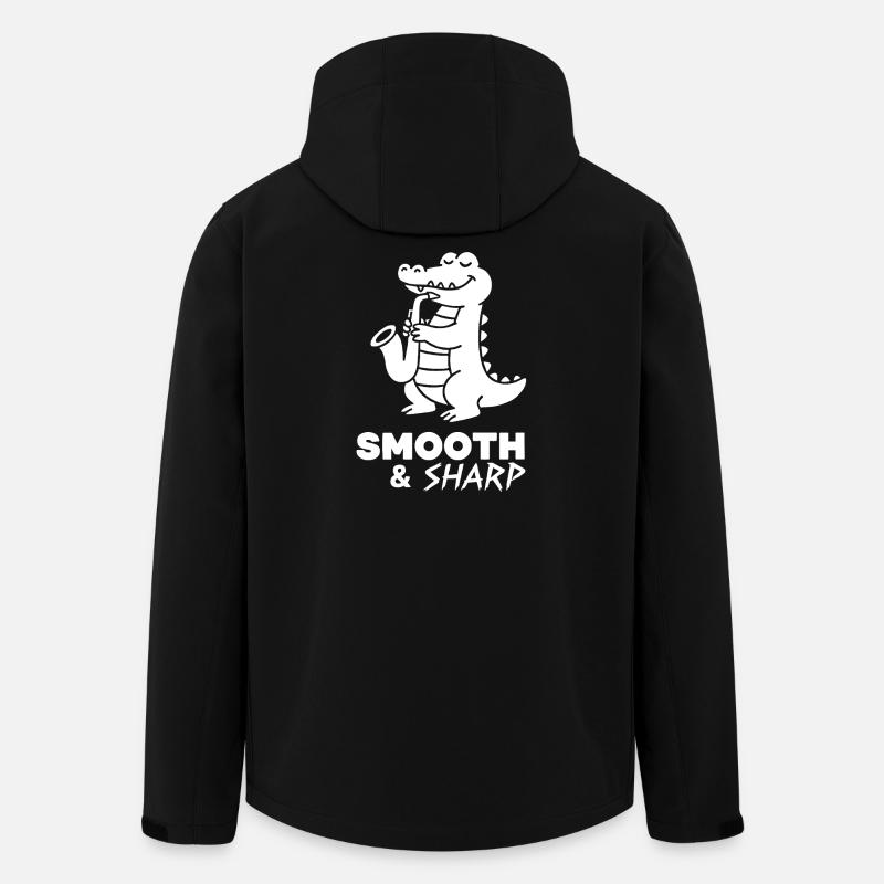 Saxophone Crocodile Retro - Veste softshell homme en polyester recyclé Stanley/Stella - noir