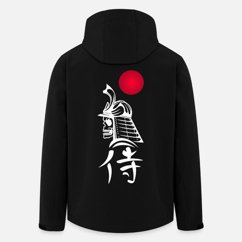 White Samurai and Red Sun - Men’s Recycled Softshell Jacket by Stanley/Stella - black
