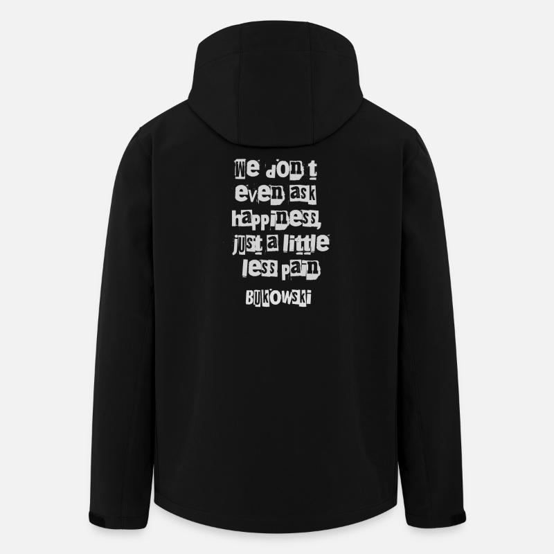 Charles Bukowskis fragmentierte Typografie - Recycelte Männer Softshell-Jacke von Stanley/Stella - Schwarz