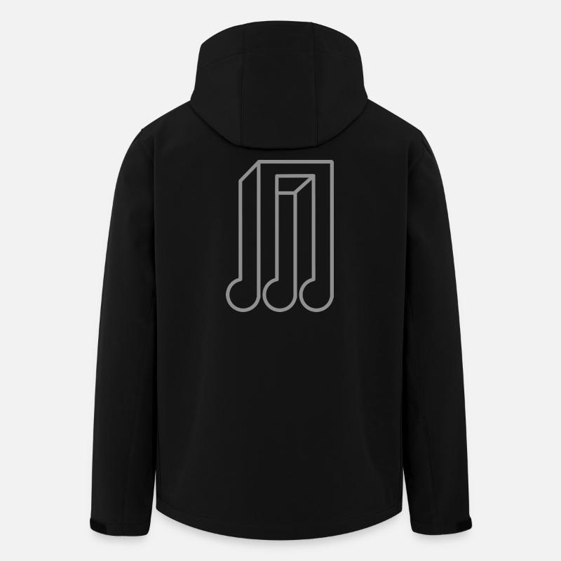 Illusion 3D Tactile Géométrique Illusion Optique - Veste softshell homme en polyester recyclé Stanley/Stella - noir