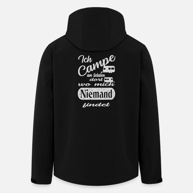 Camping - Veste softshell homme en polyester recyclé Stanley/Stella - noir