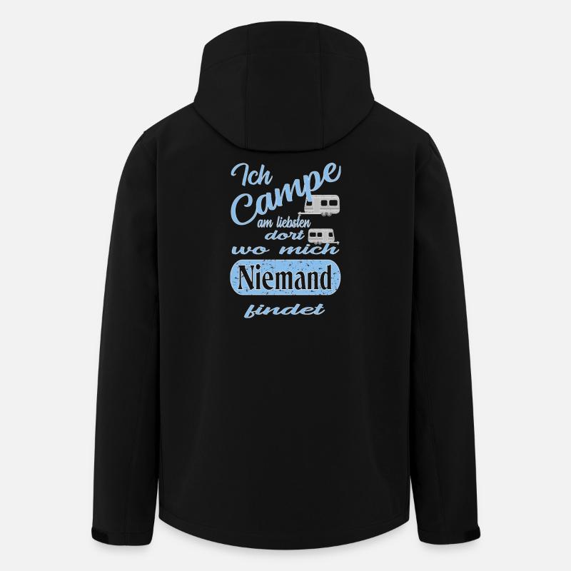Camping - Recycelte Männer Softshell-Jacke von Stanley/Stella - Schwarz