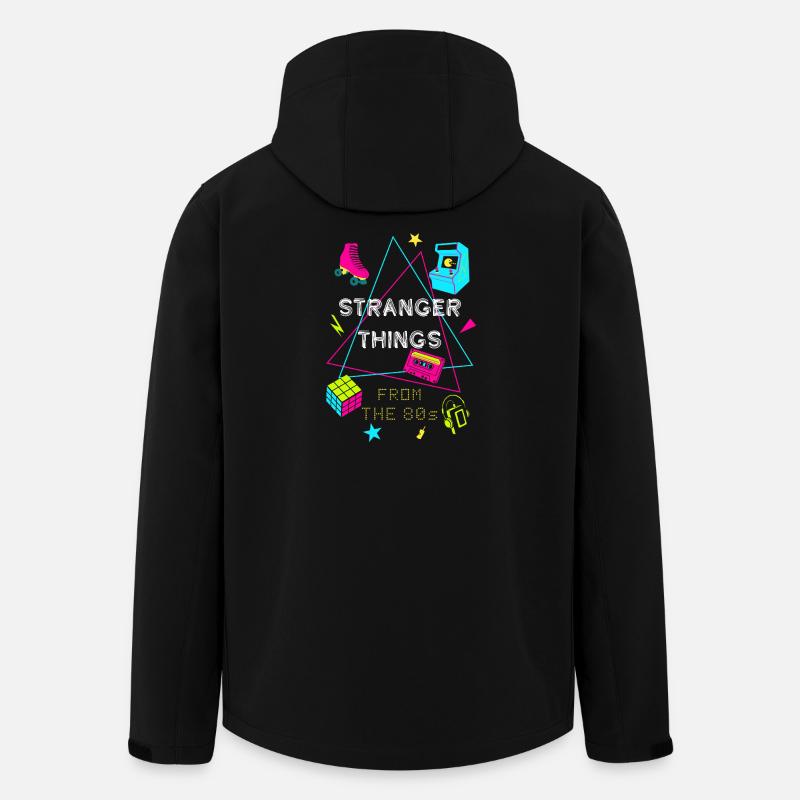 80er Neon Retro Gaming - Recycelte Männer Softshell-Jacke von Stanley/Stella - Schwarz