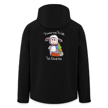 Moutons avec de la laine : je fais le jeu de mots - Veste softshell homme en polyester recyclé Stanley/Stella - noir - Dos - AI Model Male 185 light (185cm)