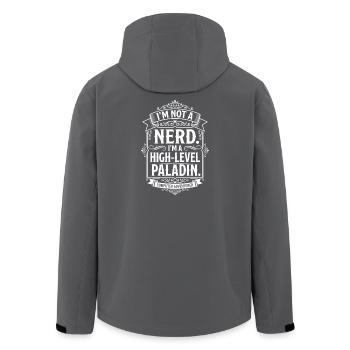 Not a Nerd, High-Level Paladin - Recycelte Männer Softshell-Jacke von Stanley/Stella - Anthrazit - Hinten - AI Model Male 185 light (185cm)