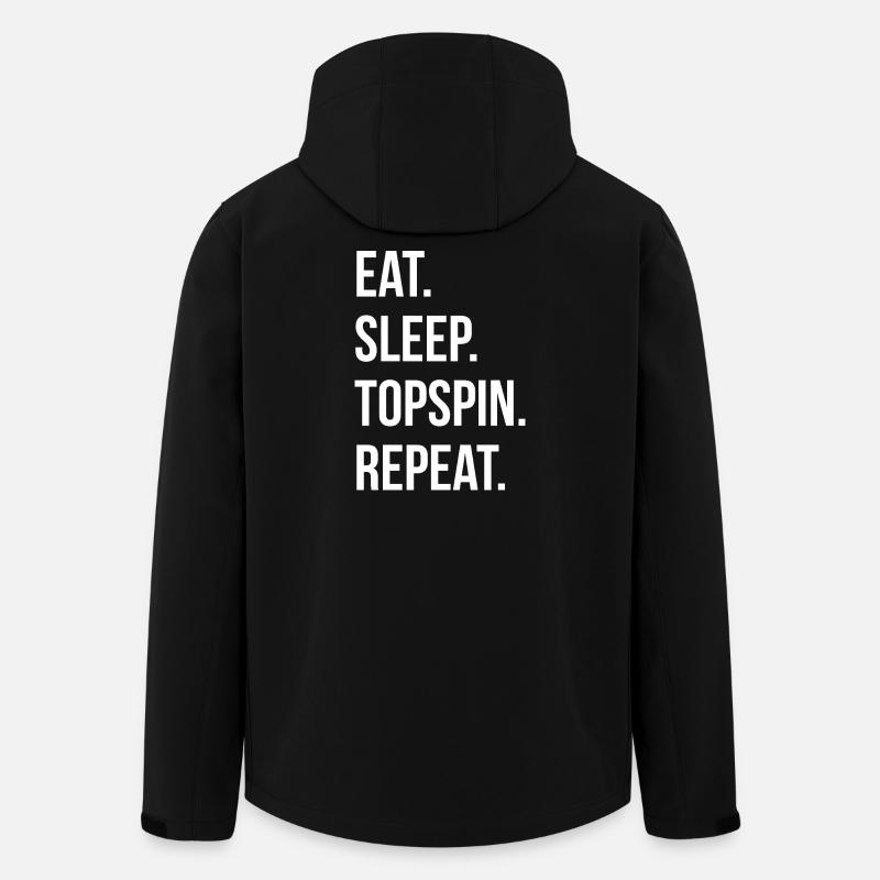 Eat Sleep Topspin Repeat - Men’s Recycled Softshell Jacket by Stanley/Stella - black