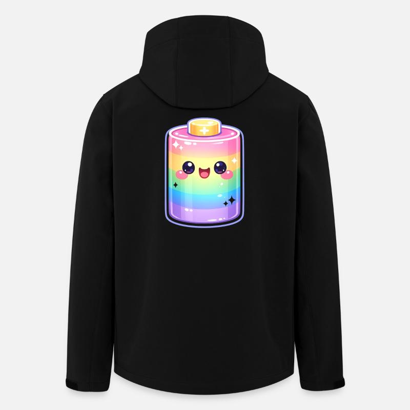 Kawaii Rainbow Bottle Magic - Men’s Recycled Softshell Jacket by Stanley/Stella - black