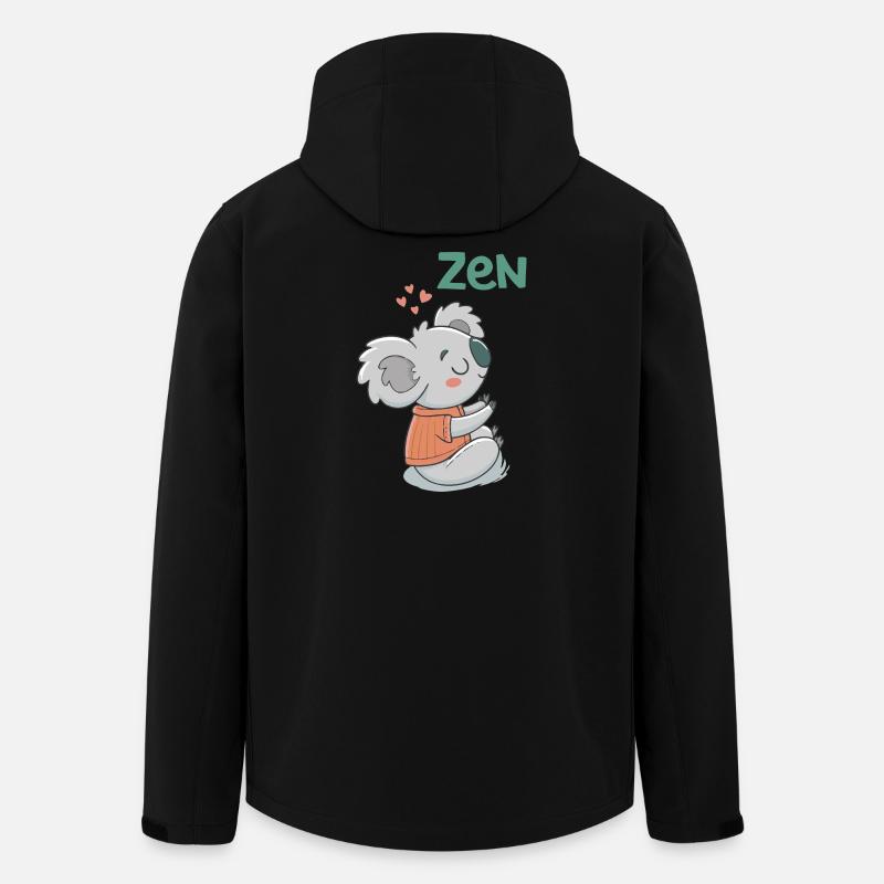 Koala Zen en Pullover Orange - Veste softshell homme en polyester recyclé Stanley/Stella - noir