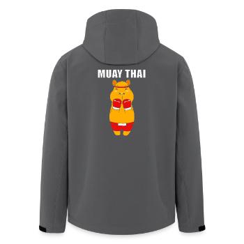 Kickboxer Thai boxing Muay thai Kickboxing - Recycelte Männer Softshell-Jacke von Stanley/Stella - Schwarz - Hinten - AI Model Male 185 light (185cm)