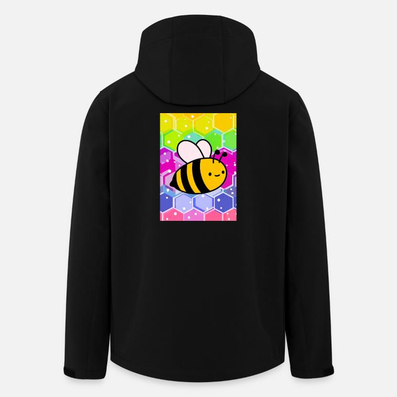 Biene - Recycelte Männer Softshell-Jacke von Stanley/Stella - Schwarz