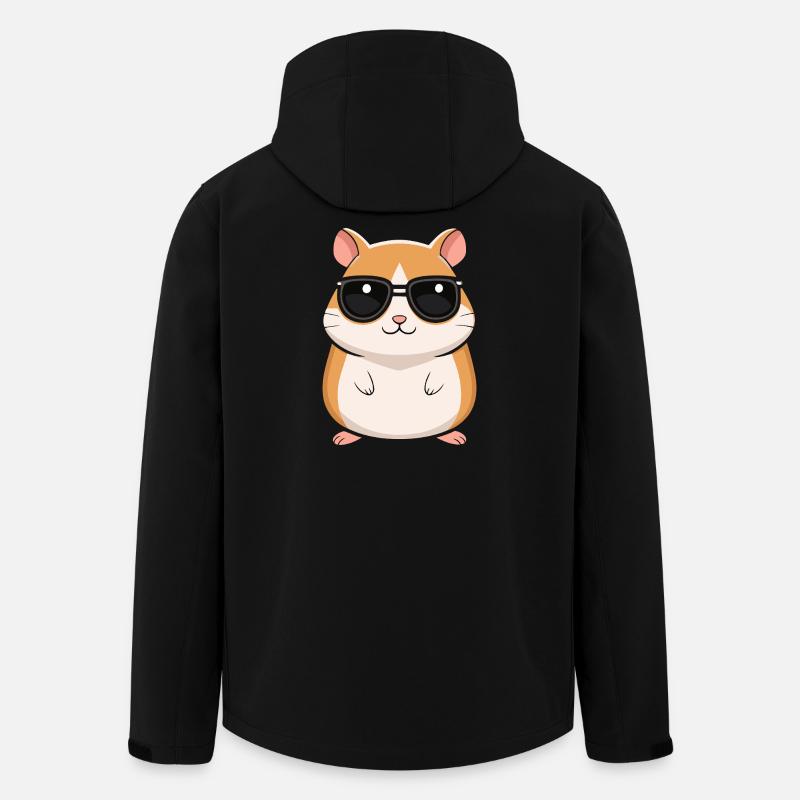 Cool Hamster with Sunglasses - Men’s Recycled Softshell Jacket by Stanley/Stella - black