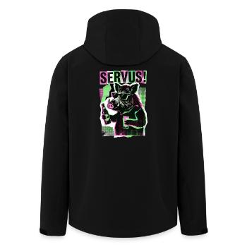 Servus Wild Boar Beer - Men’s Recycled Softshell Jacket by Stanley/Stella - black - Back - AI Model Male 185 light (185cm)