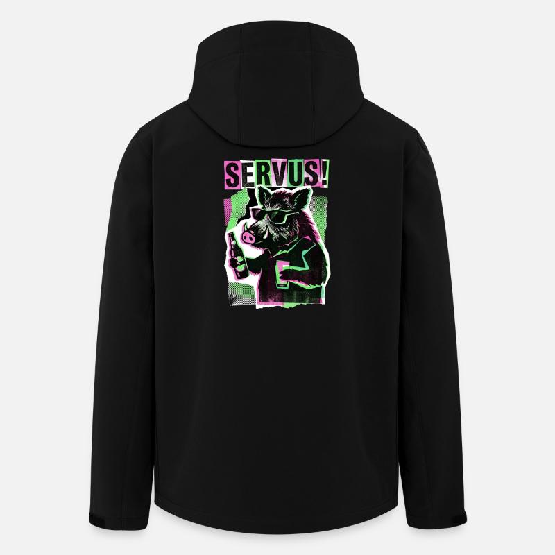 Servus Wild Boar Beer - Men’s Recycled Softshell Jacket by Stanley/Stella - black