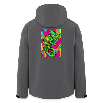 chameleon - Men’s Recycled Softshell Jacket by Stanley/Stella - black - Back - AI Model Male 185 light (185cm)