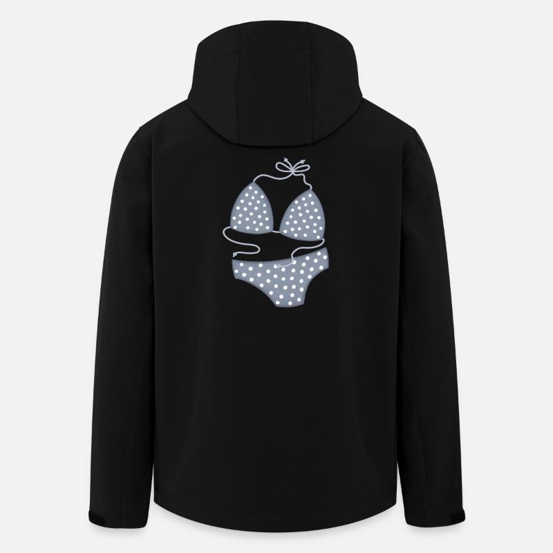 PolkaDot Bikini Pattern - Men’s Recycled Softshell Jacket by Stanley/Stella - black