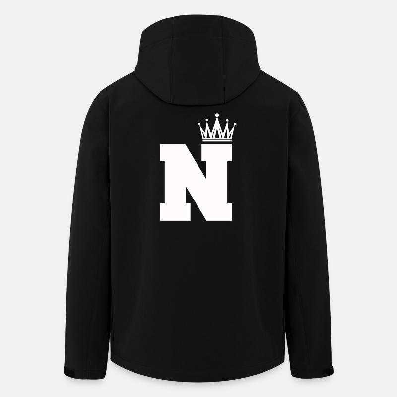 buchstabe_N_Krone - Recycelte Männer Softshell-Jacke von Stanley/Stella - Schwarz