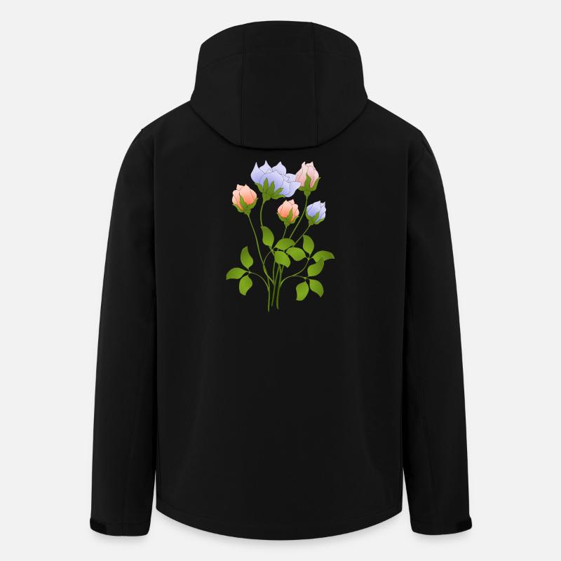Blumen - Recycelte Männer Softshell-Jacke von Stanley/Stella - Schwarz