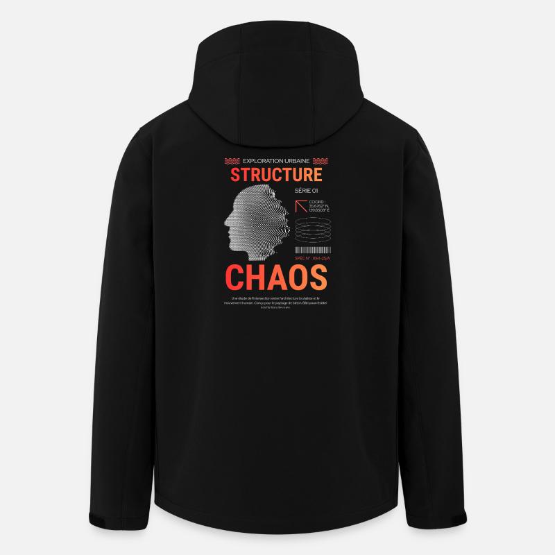 Structure Chaos Urbaine - Veste softshell homme en polyester recyclé Stanley/Stella - noir