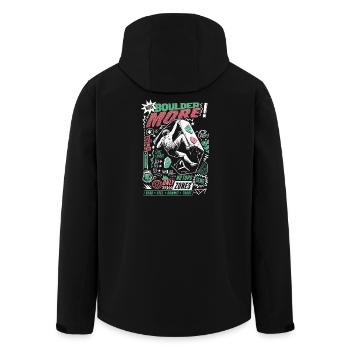Climb Different Bouldering Motivation - Recycelte Männer Softshell-Jacke von Stanley/Stella - Schwarz - Hinten - AI Model Male 185 light (185cm)