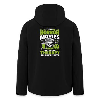 Horror Movies Because Therapy Expensive - Men’s Recycled Softshell Jacket by Stanley/Stella - black - Back - AI Model Male 185 light (185cm)