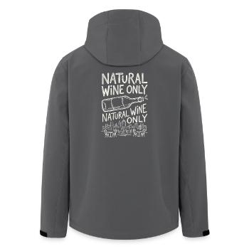 Natural Wine Gourmet - Recycelte Männer Softshell-Jacke von Stanley/Stella - Schwarz - Hinten - AI Model Male 185 light (185cm)
