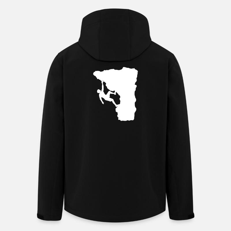 Climber on the ledge - Men’s Recycled Softshell Jacket by Stanley/Stella - black