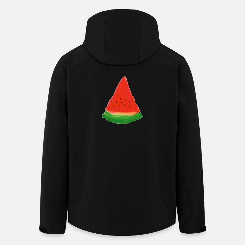 Aquarell-Wassermelonen-Scheibe - Recycelte Männer Softshell-Jacke von Stanley/Stella - Schwarz