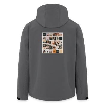 Top Mosaic Music - Men’s Recycled Softshell Jacket by Stanley/Stella - black - Back - AI Model Male 185 light (185cm)