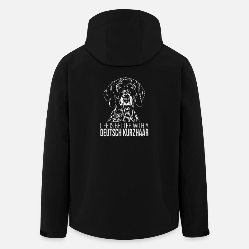 DEUTSCH KURZHAAR Life is better Wilsigns Geschenk - Recycelte Männer Softshell-Jacke von Stanley/Stella - Schwarz