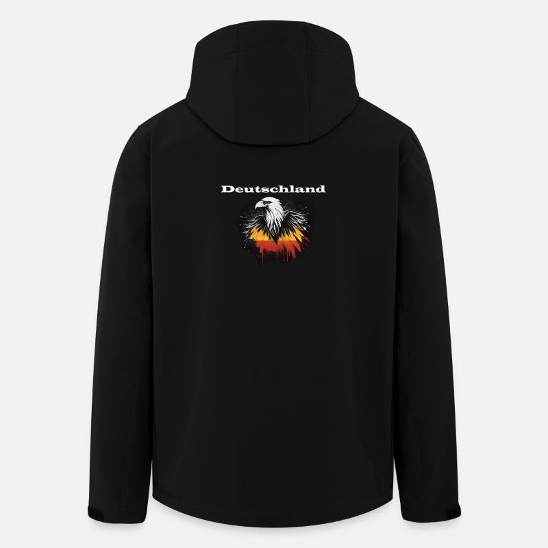 Deutschland weiß - Recycelte Männer Softshell-Jacke von Stanley/Stella - Schwarz