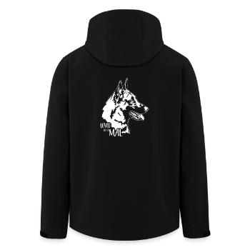 Aimé par un chien malinois Mal dire chiens Wilsigns - Veste softshell homme en polyester recyclé Stanley/Stella - noir - Dos - AI Model Male 185 light (185cm)
