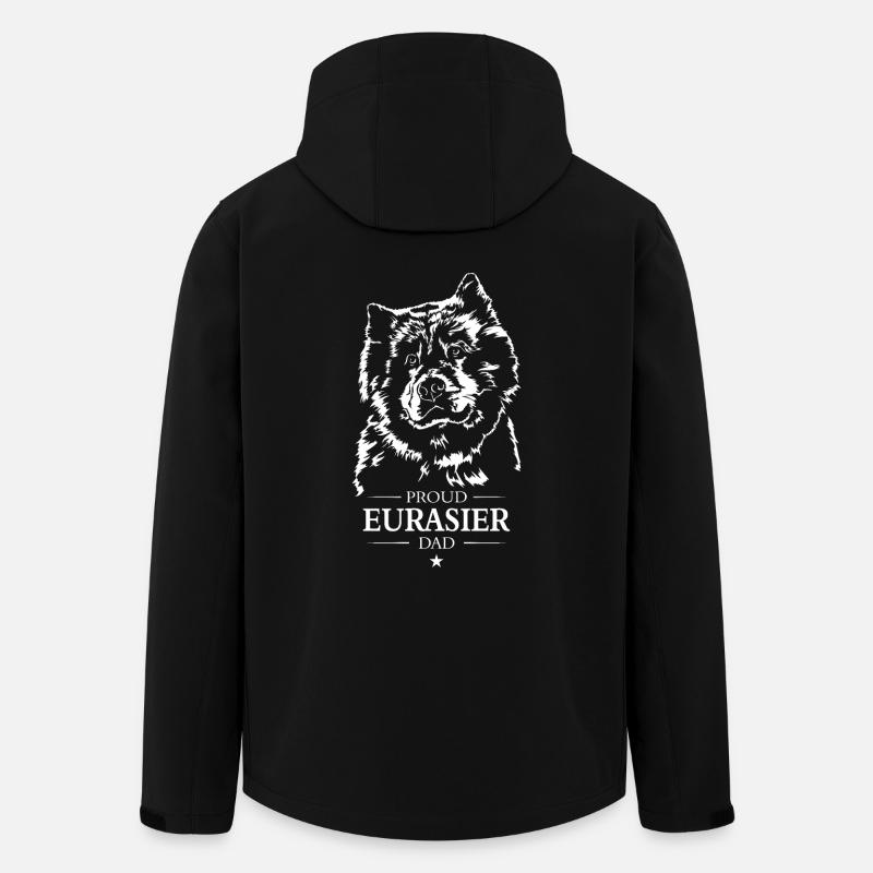 Eurasier Papa Chiens Chien Wilsigns - Veste softshell homme en polyester recyclé Stanley/Stella - noir