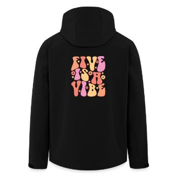 Five Is A Vibe, 5 Jahre alt, Kinder zum 5. Geburtstag - Recycelte Männer Softshell-Jacke von Stanley/Stella - Schwarz - Hinten - AI Model Male 185 light (185cm)