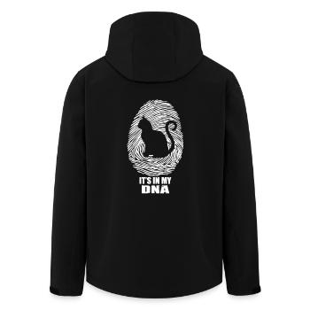 Katze ist in meinem DNA-Hemd - Recycelte Männer Softshell-Jacke von Stanley/Stella - Schwarz - Hinten - AI Model Male 185 light (185cm)
