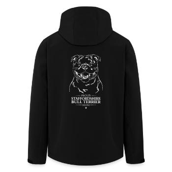 Staffordshire Bull Terrier Mom Dog Dog Wilsigns - Men’s Recycled Softshell Jacket by Stanley/Stella - black - Back - AI Model Male 185 light (185cm)