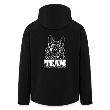 TEAM GERMAN SHEPHERD Wilsigns Hundesport Hunde - Recycelte Männer Softshell-Jacke von Stanley/Stella - Schwarz - Hinten - AI Model Male 185 light (185cm)