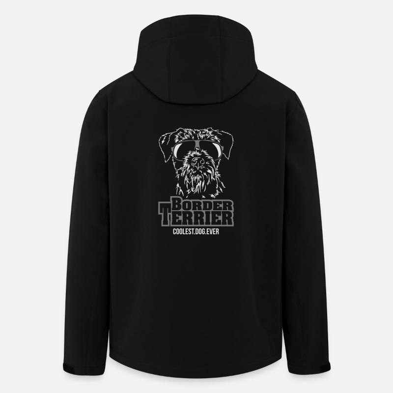 BORDER TERRIER coolest dog Hundesprüche Wilsigns - Recycelte Männer Softshell-Jacke von Stanley/Stella - Schwarz