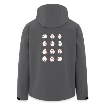 Mouton - Funny pictures - Idée cadeau - Veste softshell homme en polyester recyclé Stanley/Stella - noir - Dos - AI Model Male 185 light (185cm)