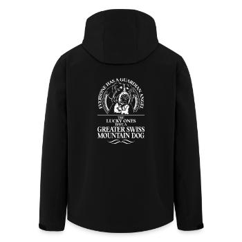 CHIEN DES GRANDS MONTAGNES Ange Gardien WILSIGNS - Veste softshell homme en polyester recyclé Stanley/Stella - noir - Dos - AI Model Male 185 light (185cm)
