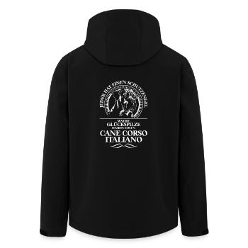 CANE CORSO ITALIANO Schutzengel Spruch Wilsigns - Recycelte Männer Softshell-Jacke von Stanley/Stella - Schwarz - Hinten - AI Model Male 185 light (185cm)