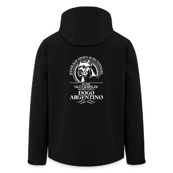 DOGO ARGENTINO Schutzengel Wilsigns Hundespruch - Recycelte Männer Softshell-Jacke von Stanley/Stella - Schwarz - Hinten - AI Model Male 185 light (185cm)