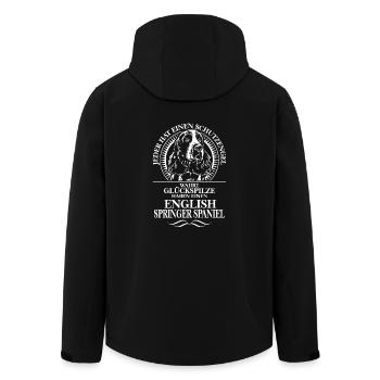 ENGLISH SPRINGER SPANIEL Schutzengel Hund Wilsigns - Recycelte Männer Softshell-Jacke von Stanley/Stella - Schwarz - Hinten - AI Model Male 185 light (185cm)