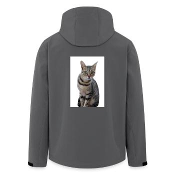 Chat chat noir chaton - Veste softshell homme en polyester recyclé Stanley/Stella - noir - Dos - AI Model Male 185 light (185cm)