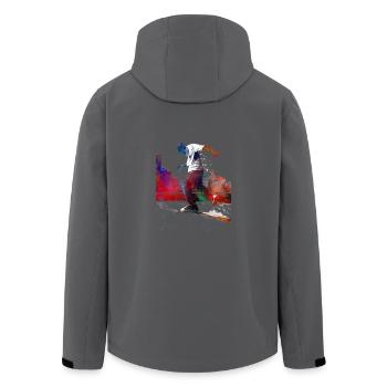 Breakdancer sportif - Veste softshell homme en polyester recyclé Stanley/Stella - noir - Dos - AI Model Male 185 light (185cm)