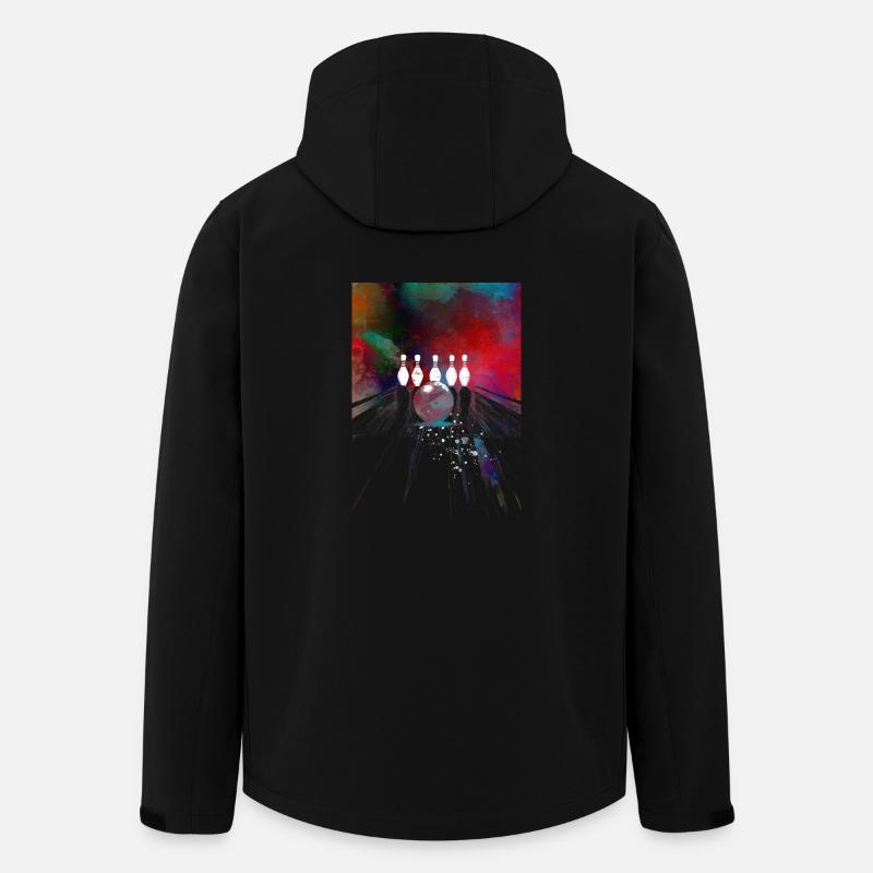 Bowling sportif - Veste softshell homme en polyester recyclé Stanley/Stella - noir