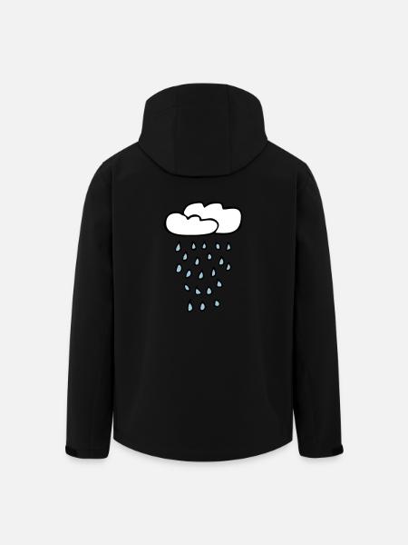 Wolke Regen - Recycelte Männer Softshell-Jacke von Stanley/Stella - Schwarz