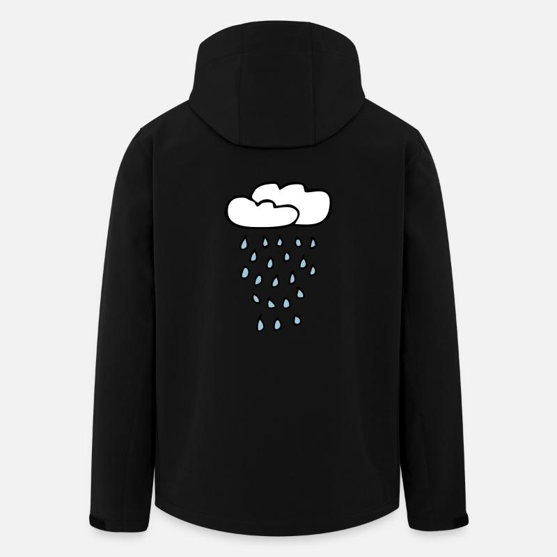 Wolke Regen - Recycelte Männer Softshell-Jacke von Stanley/Stella - Schwarz